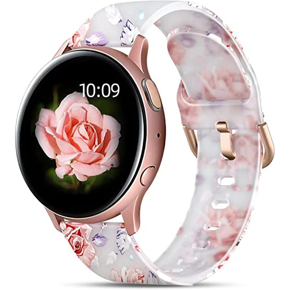 Печатный силиконовый браслет для Huawei Watch Amazfit GTS 4/2 Mini Новый женский ремешок для Amazfit Bip U S GTS 3 GTS GTS2 Наручный браслет