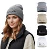 Woolen Letter Knitted Beanies Ear Protection Winter Autumn Hats Warmer Bonnet  for Woman/Men