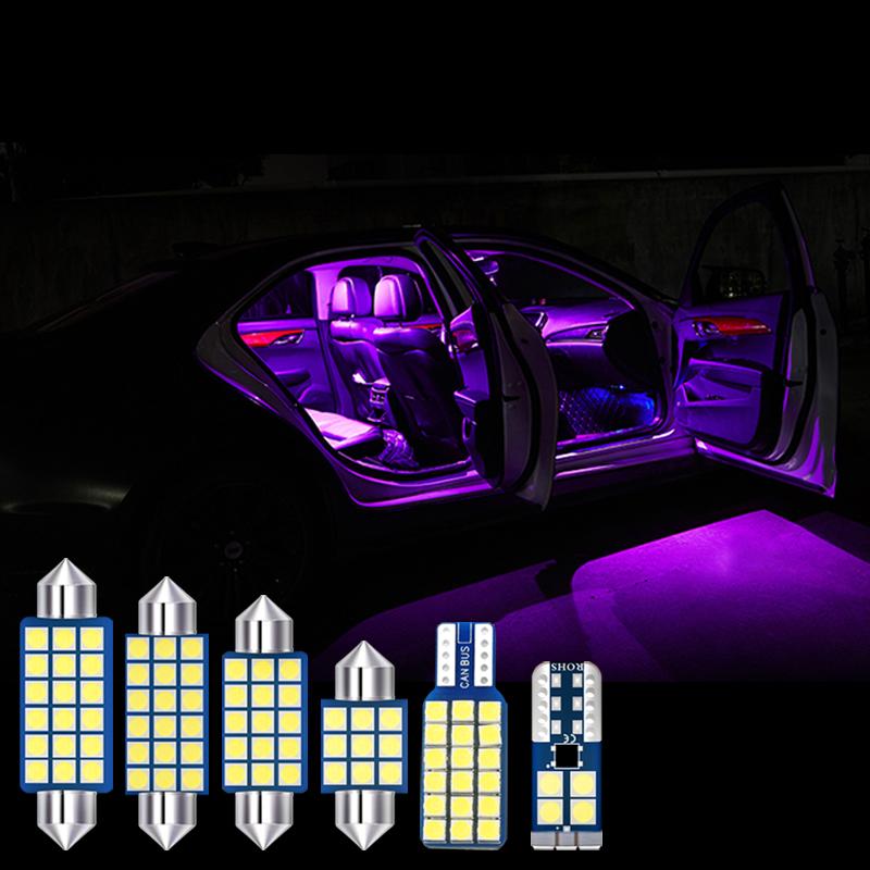 Для Skoda Kodiaq 2017 2018 9 шт. 12 В автомобильные светодиодные лампы для интерьера, лампы для чтения, косметическое зеркало, освещение багажника