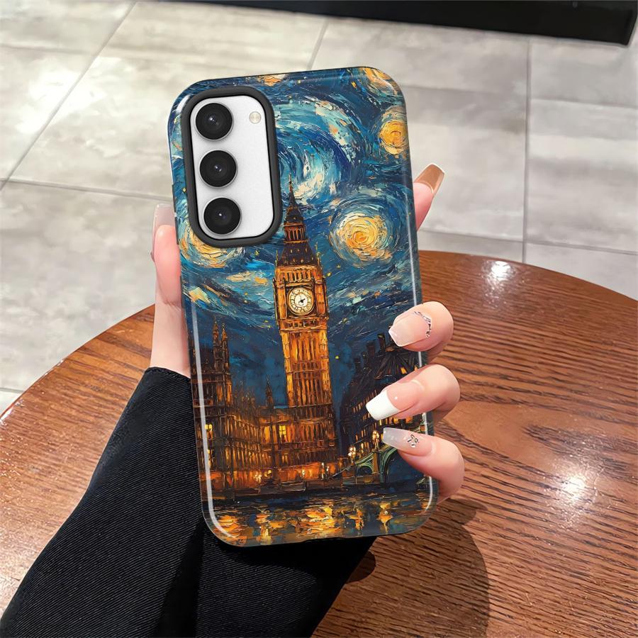 Чехол для телефона с картиной Ван Гога «Звездная ночь» для Samsung Galaxy S25 S25Ultra S24 Ultra S23 A56 A16 S23Ultra S20 FE A36 A26 Мягкий