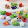 10PCS Miniature Vegetable Series Simulation Food Play DIY Cream Glue Cell Phone Case Keychain Hair Accessories Resin Accessories