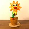Saxophone Sunflower Plush Toy With Singing And Dancing Functions For Childrens Gift