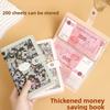Waterproof Budget Money Notebook PU Cash Storage Book Vintage 100 Envelopes Money Saving Challeng