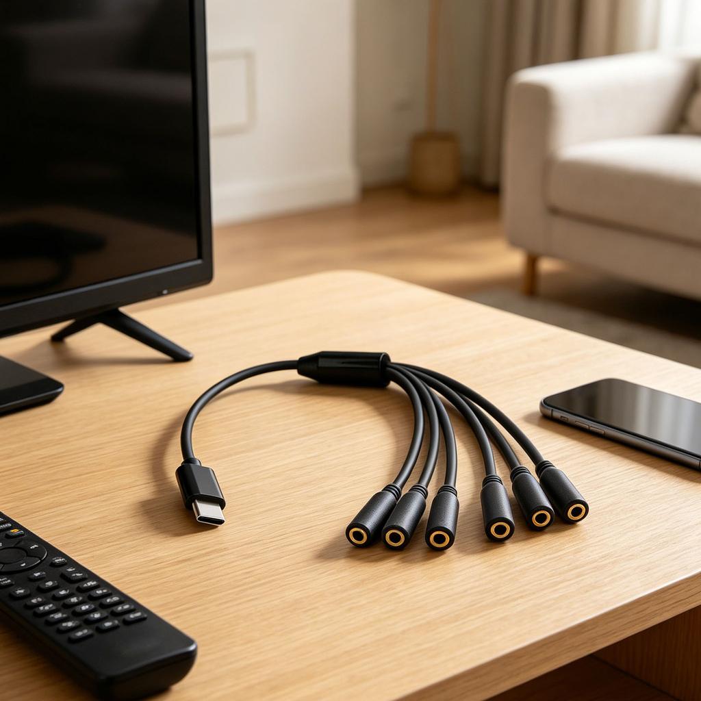 1-5-в-1 USB Type C на 3,5 мм TRS Female Мульти Аудио Кабель для Наушников Стерео Разветвитель для Телефонов Наушников Динамика