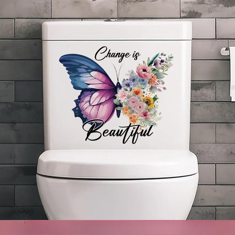 1 шт. красочная бабочка теплая спальня окно наклейка фон настенное украшение ванная комната плитка туалет украшение наклейка плакаты