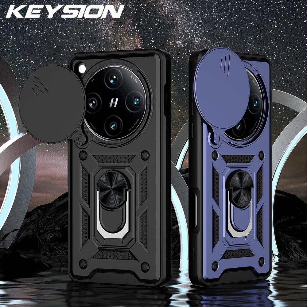KEYSION Противоударный защитный чехол для OPPO Find X8 Pro 5G Slide Camera Защитное кольцо Подставка для телефона Задняя крышка для OPPO Find X8 Pro
