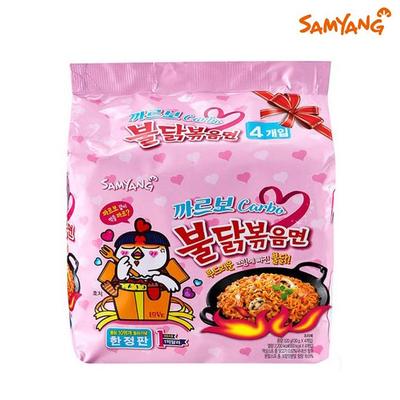 Samyang Carbo Hot Chicken Flavour Ramen в пакете 130 г (4 упаковки)