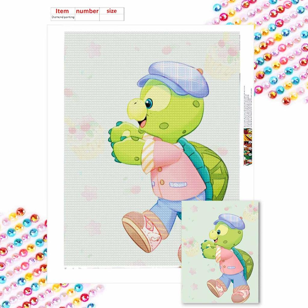 DIY Diamond Painting Little Turtle Cross Stitch Kit Mosaic Art Diamond Painting Full Circle Diamond Home Decoration
