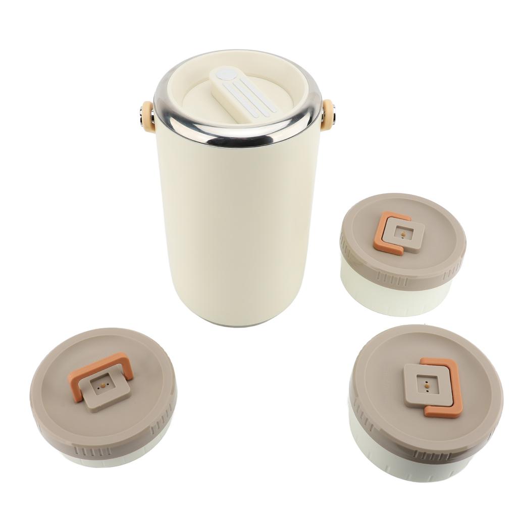 2,6 л нержавеющая сталь вакуумная банка для еды с ручкой 3 яруса штабелируемый изолированный ланч-бокс