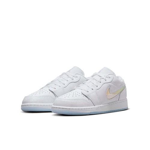Air Jordan 1 Low SE GS Блестящий Swoosh Ретро Кроссовки FQ9112-100