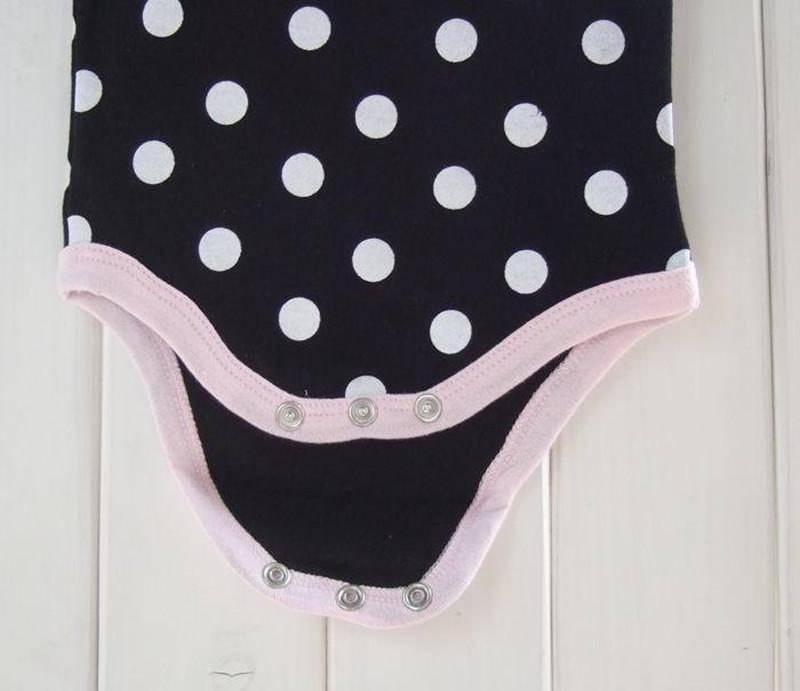 Pokla Baby Dot Summer Girl Clothes Sets 3piece Kids Outfits Suit Girls Bodysuit Skirt Headband