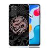 Японский Темный Дракон Татуировка Чехол для Телефона Для Xiaomi Redmi Note 15 14 13 12S 12 Pro Plus 11S 11E 11 11T 10S 10 Арт Мягкий Узор Cov