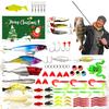 78pcs Fishing Advent Calendar 2025 Soft Lures Spoons Minnow 24 Day Fishing Lure Countdown Calendar Christmas Countdown Calendar