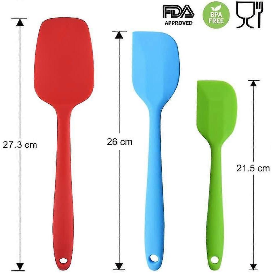 Dough Scraper Set Heat-resistant Up To 500 F Silicone Spatula With Metal Core