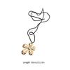 Стильный кулон-цветок 'Цветущая ветвь' Текстурированный цветочный кулон Ожерелье Элегантная цветочная цепочка на ключицу для вечеринок Женский аксессуар