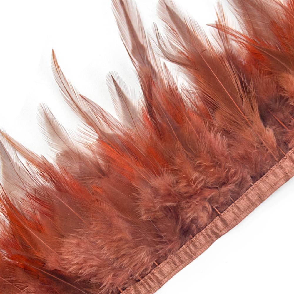 Dyeing Rooster Feathers Trim 4-6Inch Chicken Feather Fringe Ribbon for Clothing Accessories Wedding Decoration Plumas for Crafts