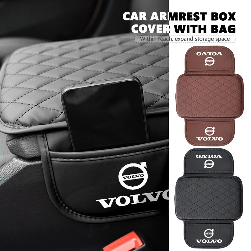 Leather Car Armrest Box Protective Pad Arm Rest Storage Bag For Volvo V60 V90 S60 S80 S90 C30 XC40 XC60 XC70 XC90 V40