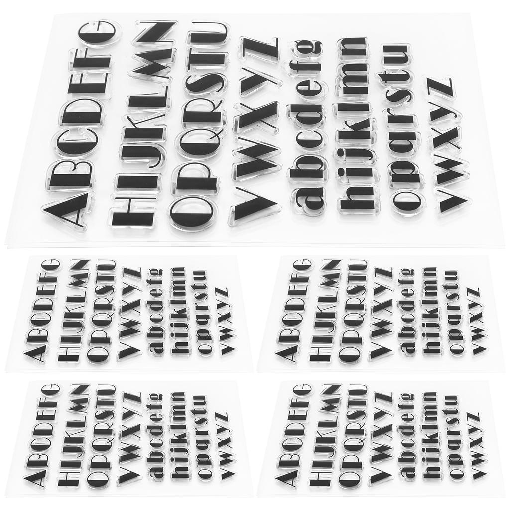 5 шт. прозрачный штамп журнал скрапбукинг заглавные строчные буквы 52 алфавит резина T1766