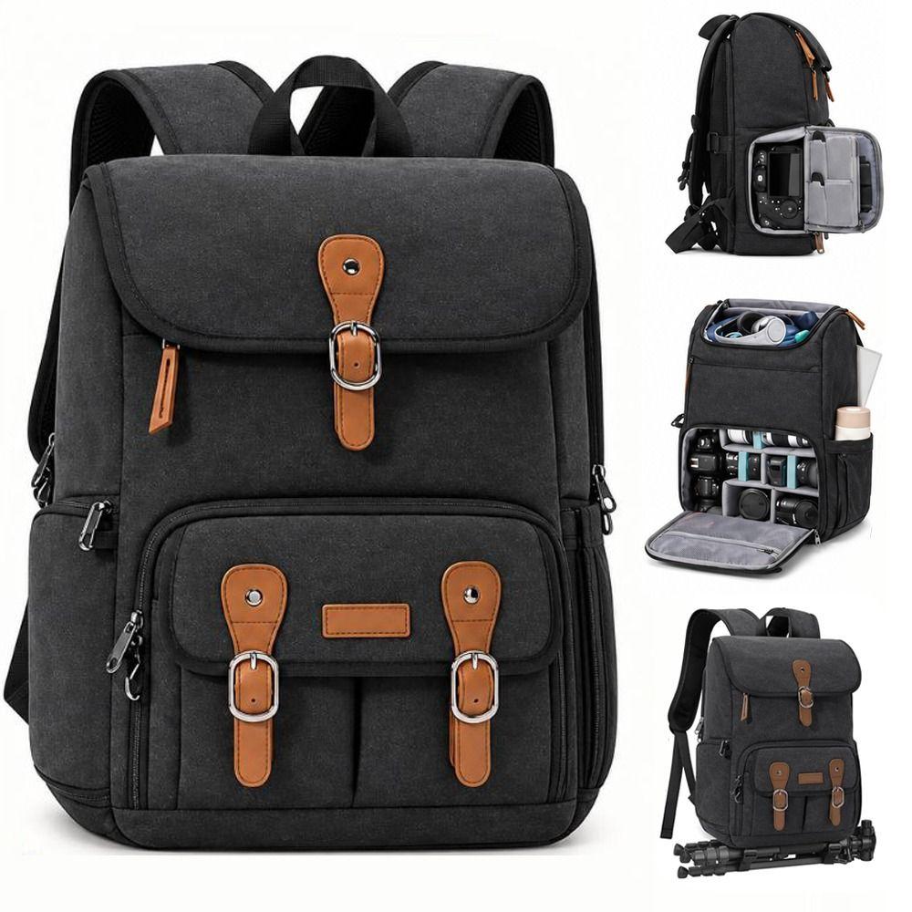 Water Resistant Camera Backpack Shockproof Padding Camera Rucksack Travel Photography