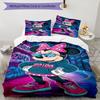Minnie Mouse Party Decorations 3‑Piece Bedding Set,Soft Breathable Duvet Cover with 12 Pillowcases,Multi‑Scene for Bedroom Dorm,Perfect Holiday Birthd