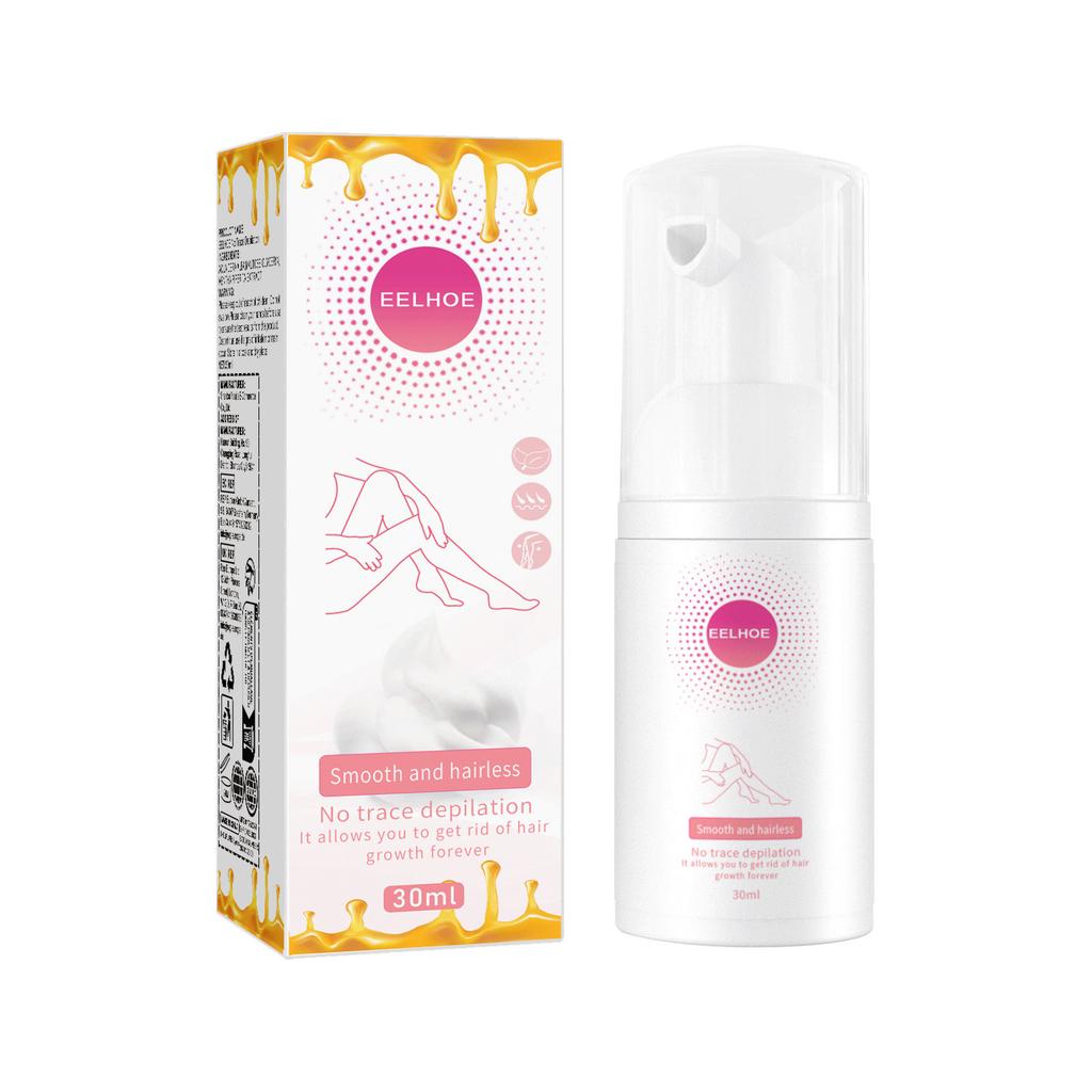 EELHOE Медовый мусс спрей для удаления волос, для подмышек, ног, увлажняющая пена, нежный, безопасный для кожи спрей для удаления волос