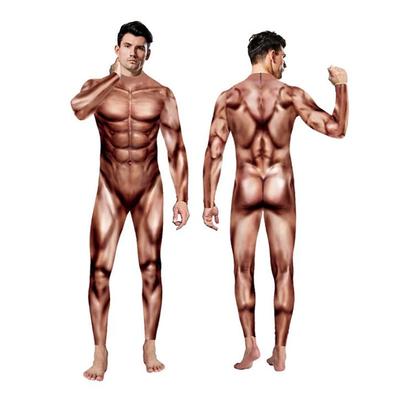 Костюмы для косплея на Хэллоуин для взрослых 3D-печать Мышечный боди Супергерой Карнавальный костюм для ролевых игр Сценический