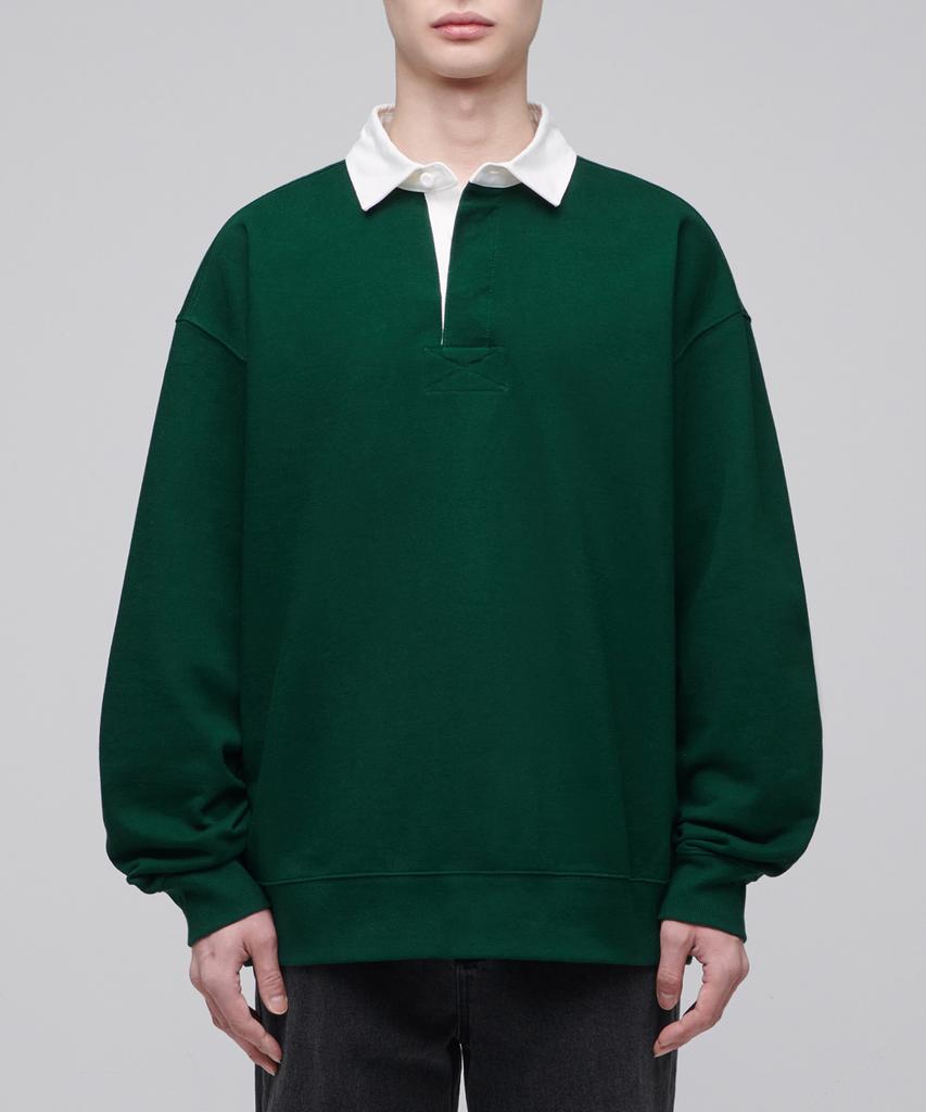 MUSINSA STANDARD Oversized Rugby Sweatshirt [Green]