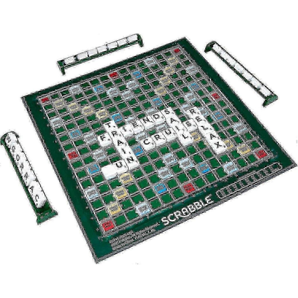 Роскошный набор Scrabble с фиксирующимися фишками для семейных развлечений_fosm