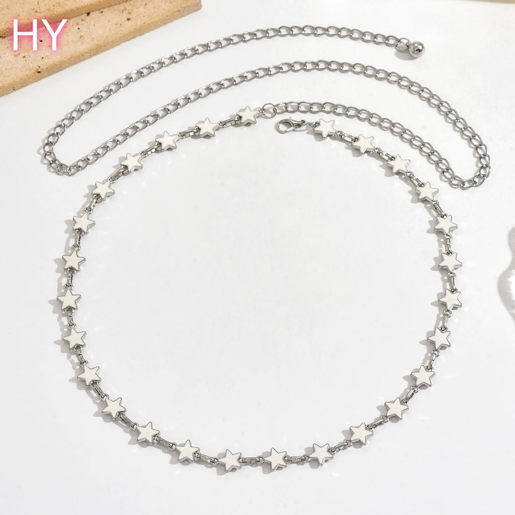 HY Custom Gold Plated Alloy Rhinestone Flower Fine Beach Sexy Belt Waist Body Chain Jewelry for Women