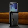 Ретро Чехол из Автомобильной Кожи для Телефона Samsung Galaxy Z Flip 7 Flip6 с Блокировкой RFID Защитой Шарнира Пряжкой Держателем для Карт Кошелек