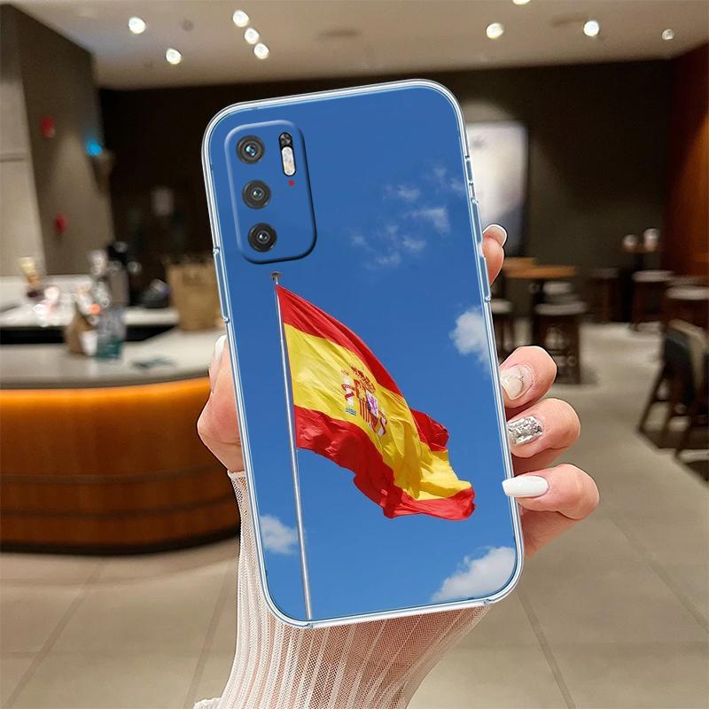 RE54 Spain Flag Transparent Phone Case for Motorola Moto G40 G04 G05 One Ace Action  Fusion + Plus Hyper Macro Vision Zoom
