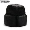 WTEMPO Men's Autumn Winter Outdoor Cycling Skiing Hats Windproof Cold-proof Warm Bomber Hats Couple Faux Fur Ear Protection Plush Hats