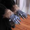 1 Pair Werewolf Horror Wolf Paws Claws Creepy Masquerade Horror Devil Cosplay Costumes Unique Gloves Decorations