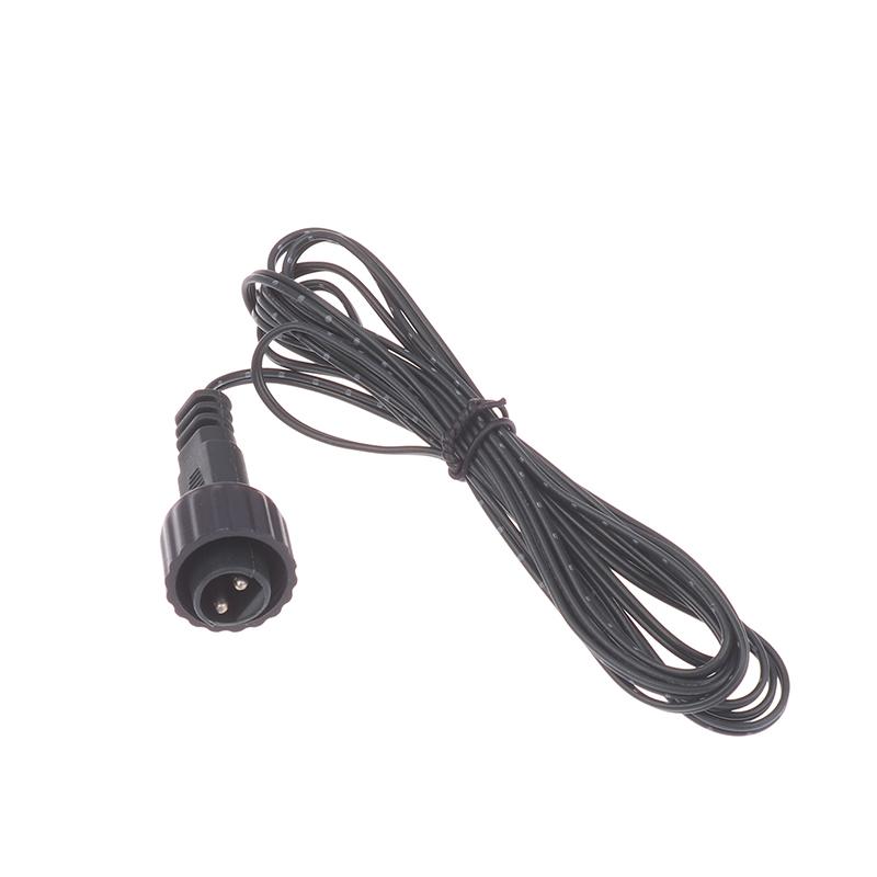 2Pin LED Connector Male 2Meters Black Plug Waterproof Extension Cable Solar Panel Wiring Accessories Kit 2024