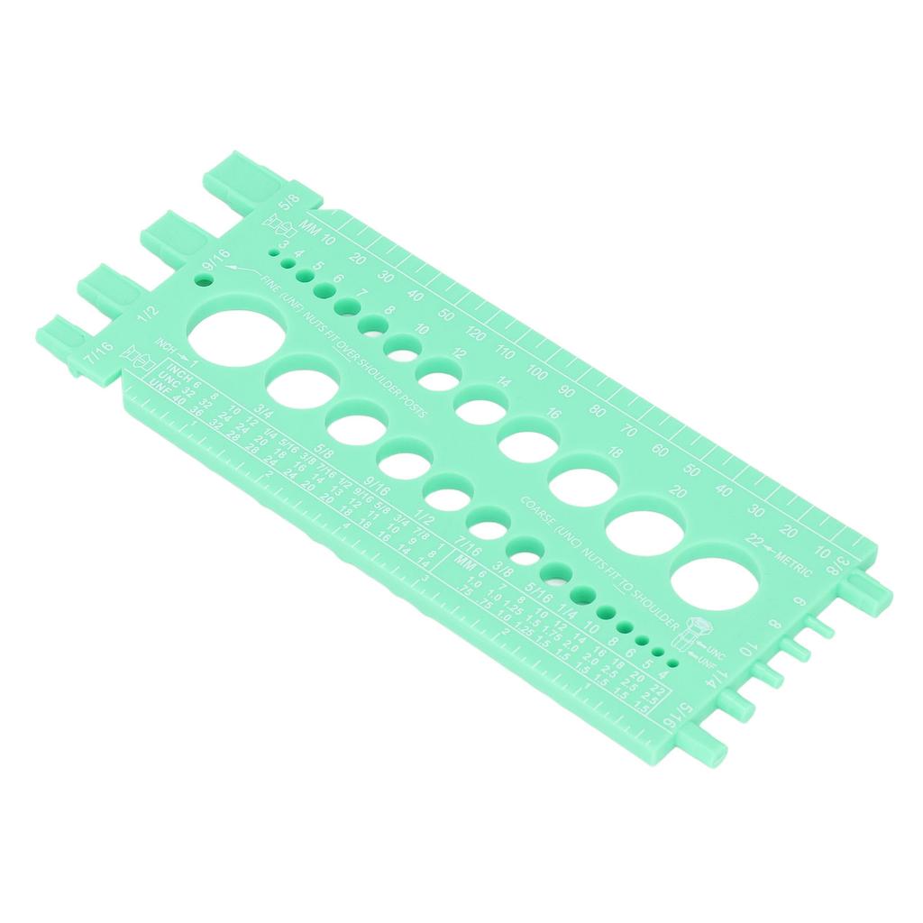 Инструмент для измерения болтов, пластиковый, интегрированный, портативный, дюймовая и миллиметровая шкала, резьбомер для гаек и болтов