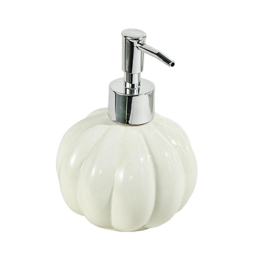 Pumpkin Shape Liquid Soap Dispenser Ceramic Pump Bottle Minimalism Foam Dispenser Kitchen