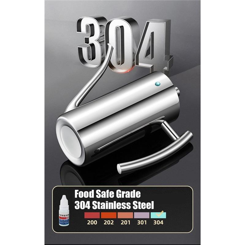 Масленка из нержавеющей стали SUS304, герметичная бутылка-кувшинчик с носиком для легкого и точного наливания оливкового масла, уксуса и жира