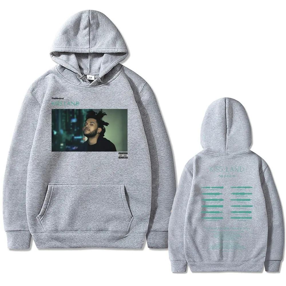 Модная Уличная Спортивная одежда Weeknd Kiss Land Двусторонний принт мужской Осенний флисовый Худи С длинным рукавом одежда