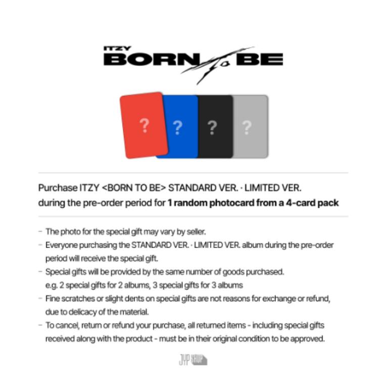 Выберите POB ITZY BORN TO BE Standard/Limited/SET Ver/Platform Album Nemo Ver