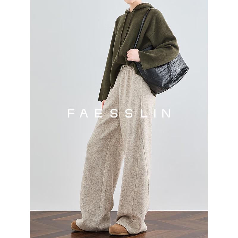 FAESSLIN Женские зимние теплые повседневные брюки прямого кроя