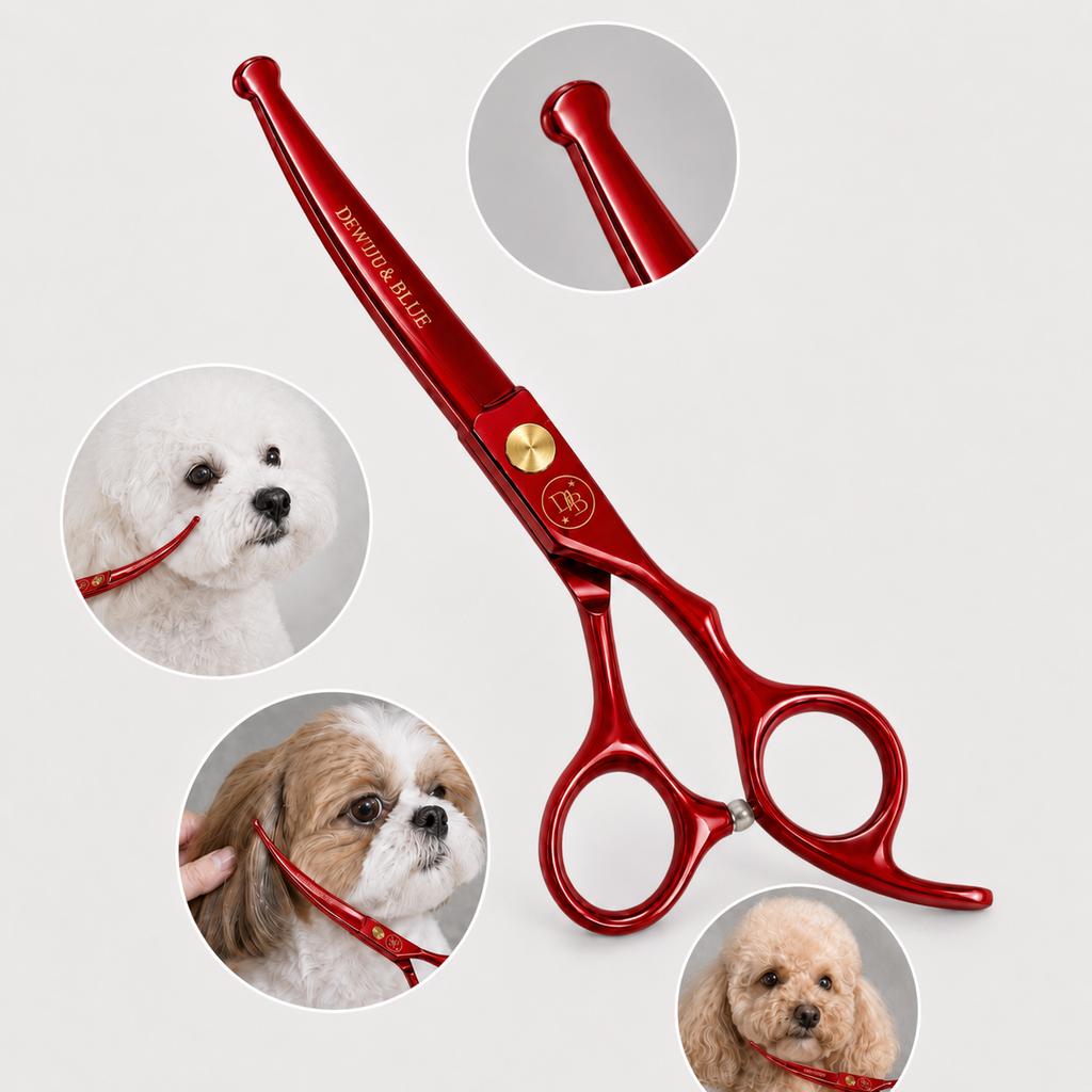 Haircutting Set 2 x Scissors + Detangler 6.0 Grooming Comb 10 in 1 E