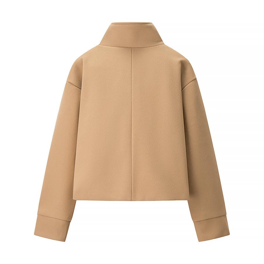 Женская куртка из искусственной замши на пуговицах, оверсайз, со сборкой по подолу, короткой длины, повседневная винтажная верхняя одежда с карманами