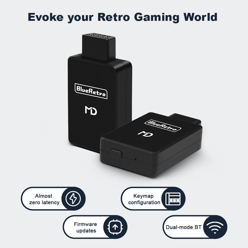 Беспроводной адаптер контроллера Blueretro для игровой консоли MD1 MD2 Mega Drive Sega Genesis