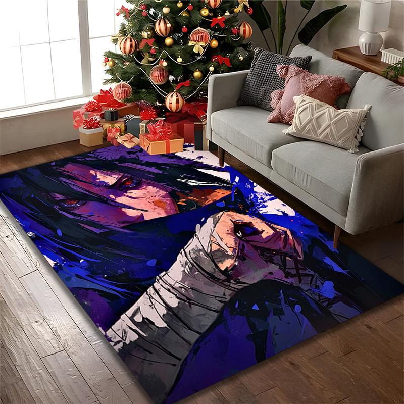 naruto Rug Ideal for Reading Room, Multi-purpose Office Chair Sofa Carpet, Anti-slip Printed Home Area Rug