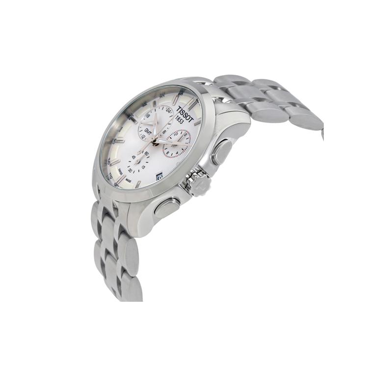 Tissot Kutu Collection Мужские кварцевые часы Часы 41 мм Белый циферблат Стальной корпус часов Стальной ремешок T035.439.11.031.00