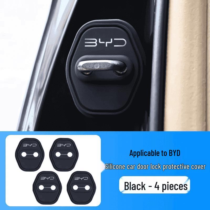 Накладка на замок двери автомобиля BYD: Амортизирующая защитная пряжка для E2, Tang DM, Han, Qin PLUS, Yuan Pro, Song MAX