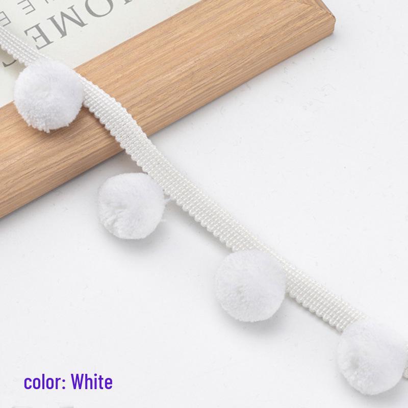 Pompom Lace DIY Craft Accessories: Handmade Cushion Decor, Creative Curtain Tassels