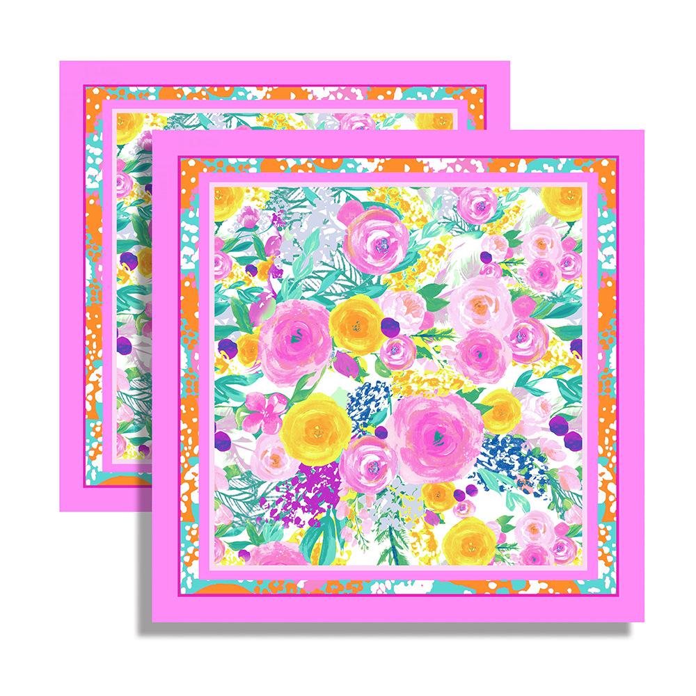 70 * 70 Солнцезащитный маленький квадратный шарф с большим принтом, женский шелковый шарф, тонкий легкий солнцезащитный шарф, повязка на голову