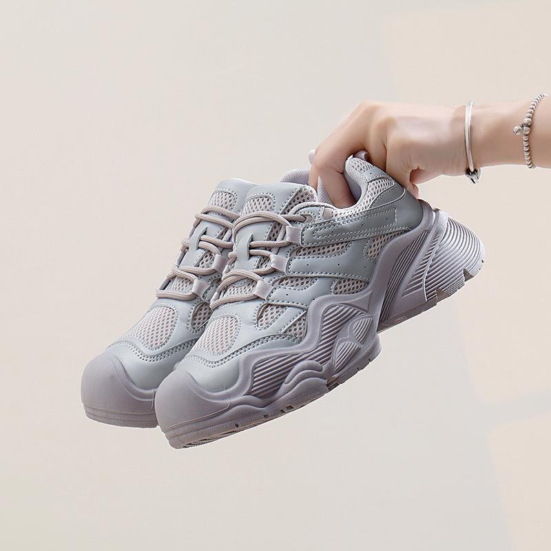 Ins Korean Version of Platform Dad Shoes 2025 Spring New Street Shot Student Running Sneakers Increase Height Casual AB03