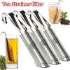 3Pcs Tea Strainer Stainless Steel Infuser Pipe Design Touch Feel Holder Tool Tea Spoon Infuser Filter Reusable Tea Strainers